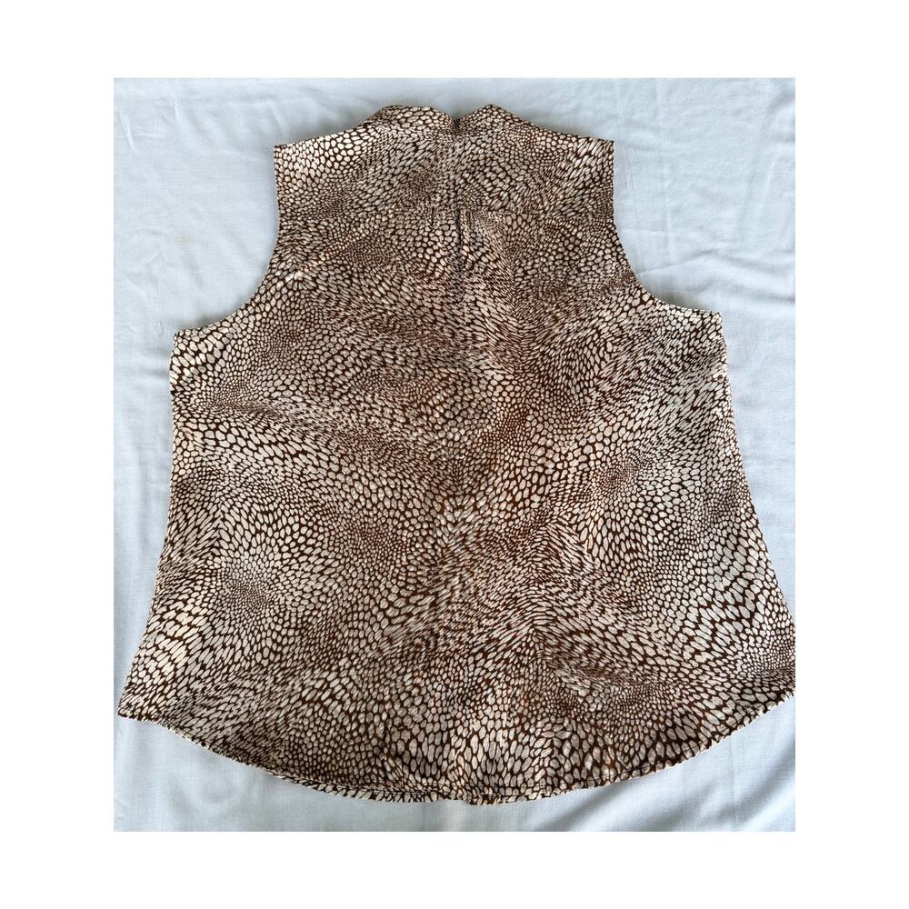 Liz Claiborne Linen/Cotton Sleeveless Shirt XL Earthy Safari - Picture 7 of 11